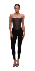 Brown corset top