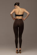Matte brown leggings