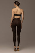 Matte brown leggings