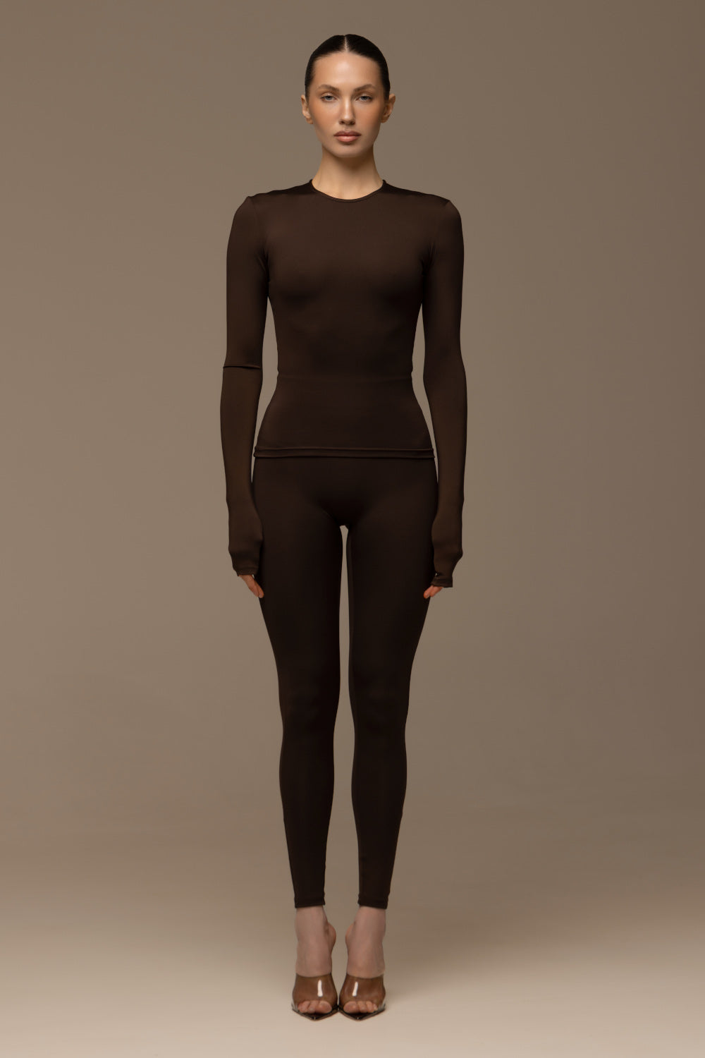 Matte brown long sleeve