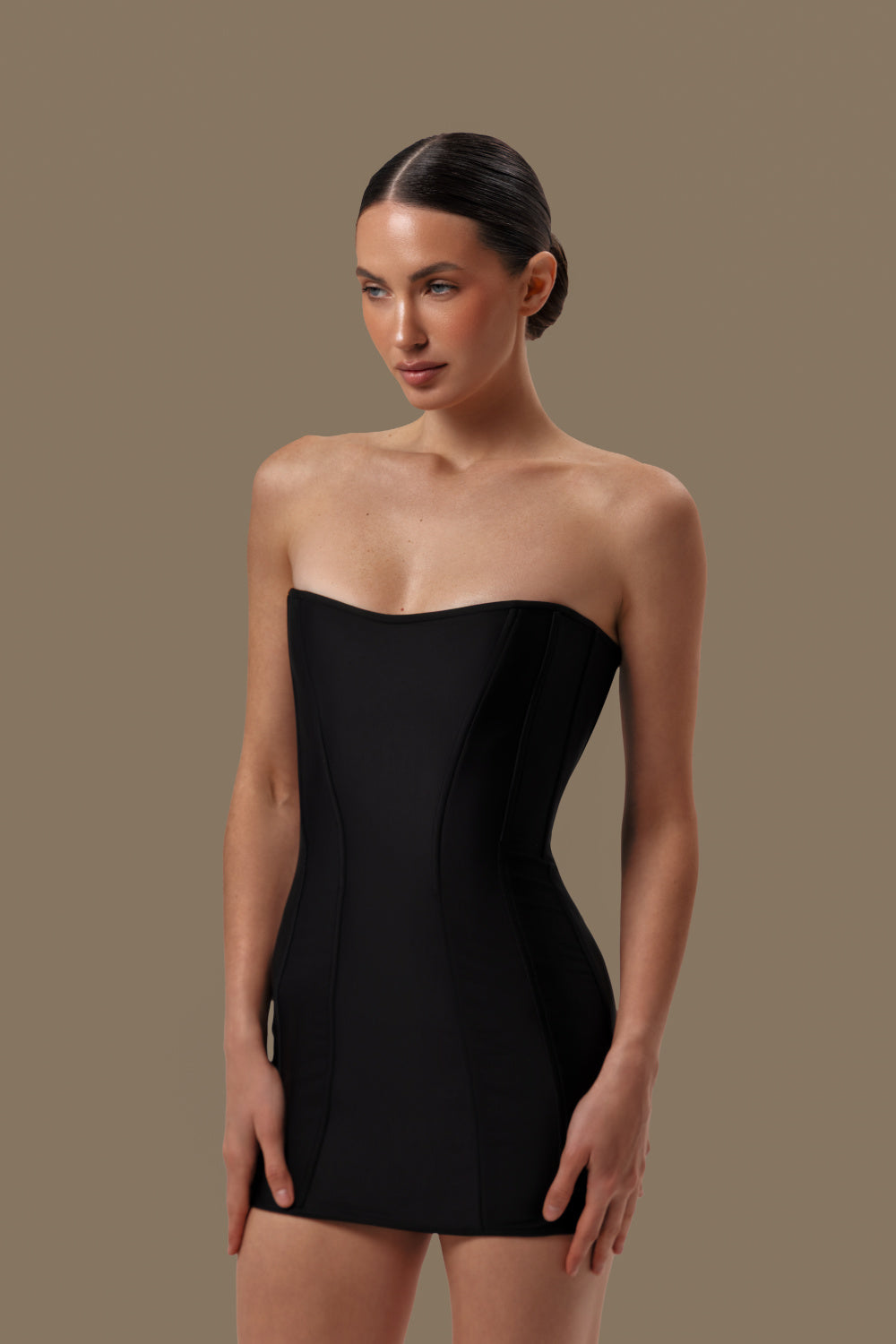 Black corset dress
