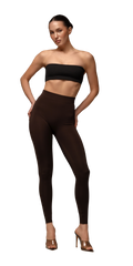Matte brown leggings